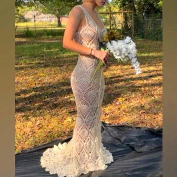 Handmade crochet wedding dress 60 photos — free download